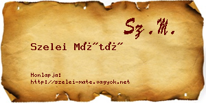 Szelei Máté névjegykártya