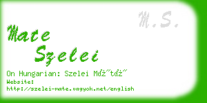 mate szelei business card